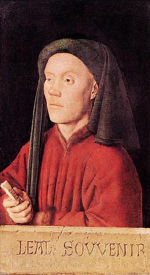 Jan Van Eyck Portrait of a Young Man Norge oil painting art